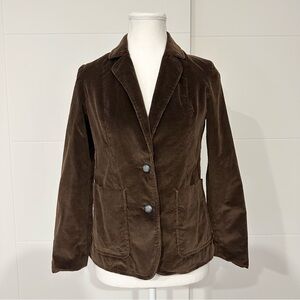 Alia | women's xsmall dark chocolate brown jacket blazer with buttons and pocket